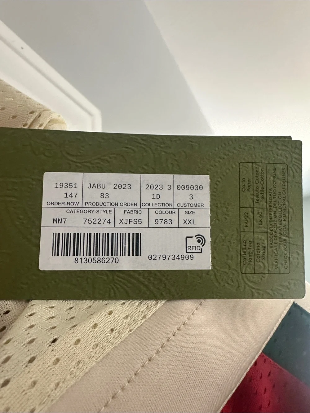 GUCCI Beige Hoodie with Red & Green Shoulder Accents